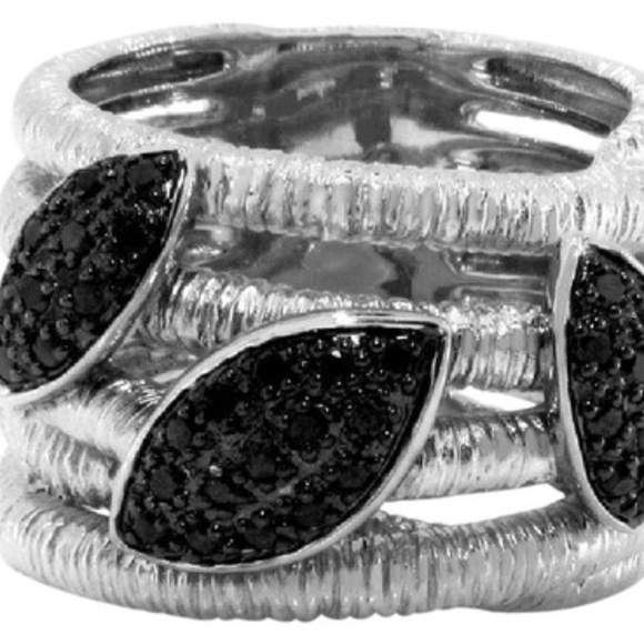 Luxy Jewelry Black Diamond Sterling Silver Ring